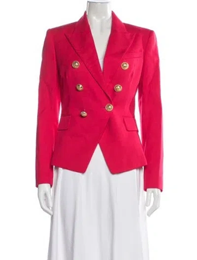 Pre-owned Balmain Wool Blazer In Red