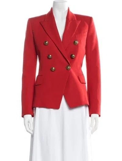 Pre-owned Balmain Wool Blazer In Red
