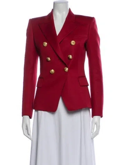 Pre-owned Balmain Wool Blazer W/ Tags In Red