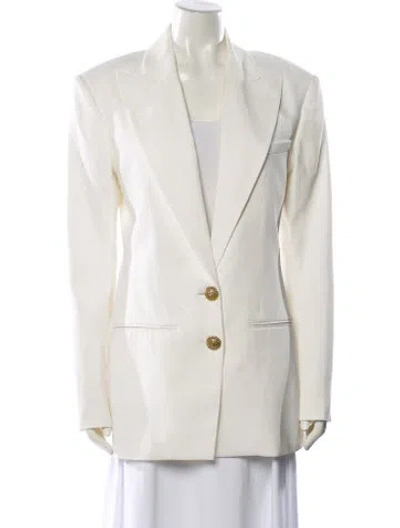 Pre-owned Balmain Wool Blazer In White