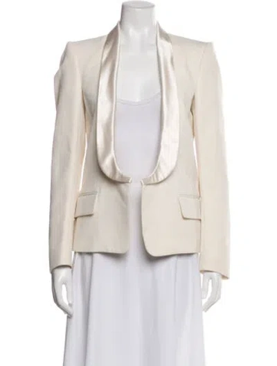 Pre-owned Balmain Wool Blazer In White