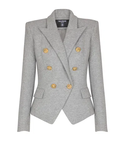 BALMAIN WOOL-BLEND DOUBLE-BREASTED BLAZER
