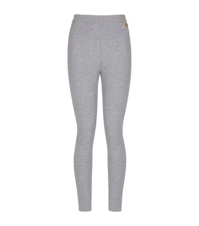 BALMAIN WOOL-BLEND KNITTED LEGGINGS