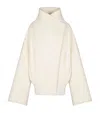 Balmain Wool-blend Oversized Caban Jacket In White