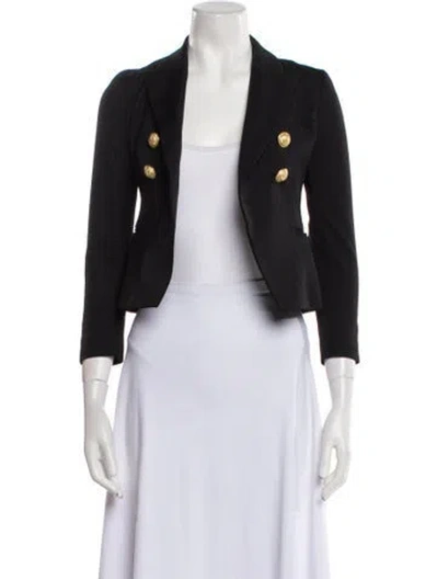Pre-owned Balmain Wool Bolero In Black