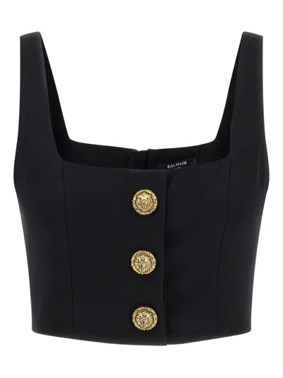 BALMAIN BALMAIN WOOL BRASSIERE TOP