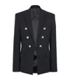 Balmain Wool Button-detail Blazer In Black