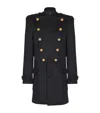 Balmain Wool And Cashmere Coat With Detachable Bib Front