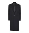 Balmain Single-breasted Wool Coat In Black