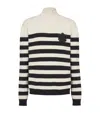 Balmain Wool-cashmere Stripe Mariniere Sweater In Neutral