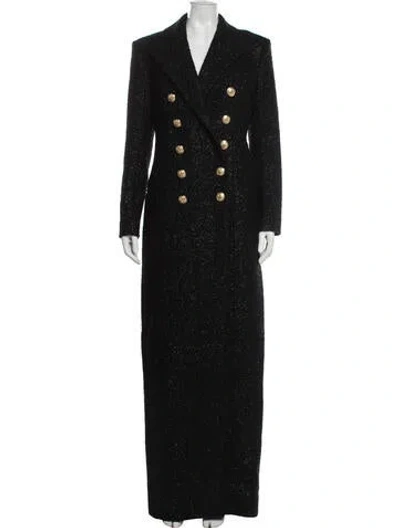 Pre-owned Balmain Wool Coat In Black