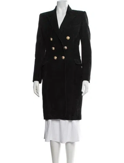 Pre-owned Balmain Wool Coat W/ Tags In Black