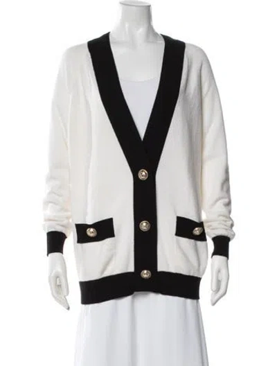 Pre-owned Balmain Wool Colorblock Pattern Sweater In Neutral