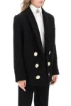 Balmain Embellished Virgin Wool Jacket In Black