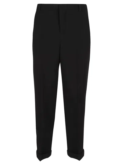 Balmain Straight Tailored Wool Pants In Black