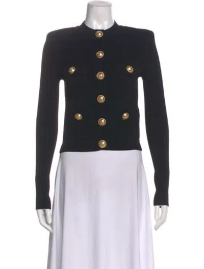 Pre-owned Balmain Wool Crew Neck Sweater W/ Tags In Black