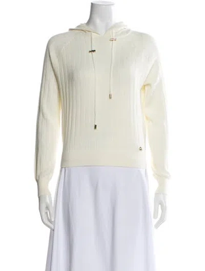 Pre-owned Balmain Wool Crew Neck Sweater In White