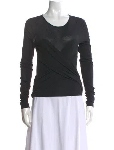 Pre-owned Balmain Wool Crew Neck Top In Black