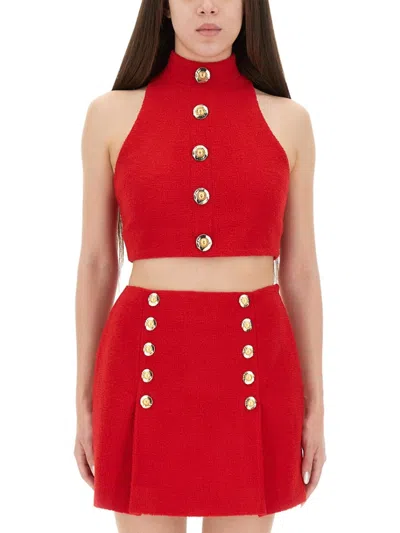 BALMAIN BALMAIN WOOL CROP TOP