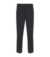 Balmain Straight Cropped Trousers In Black