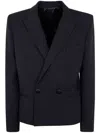 Balmain Double Breasted Tailored Blazer In Black