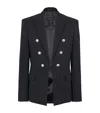 Balmain Wool Button-detail Blazer In Black