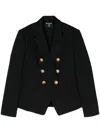 Balmain 6-button Double-breasted Wool Blazer In Black