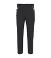 Balmain Rhinestone-embellished Straight-leg Trousers In Black