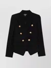 Balmain Wool Blazer With Iconic Metal Buttons In Black