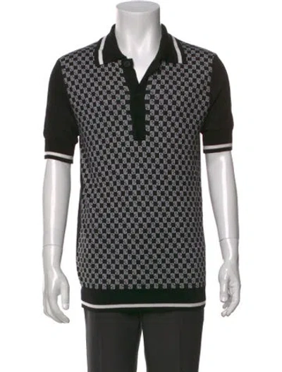 Pre-owned Balmain Wool Graphic Print In Black