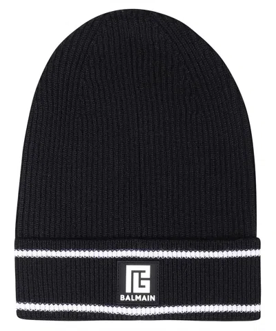 Balmain Wool Hat In Black