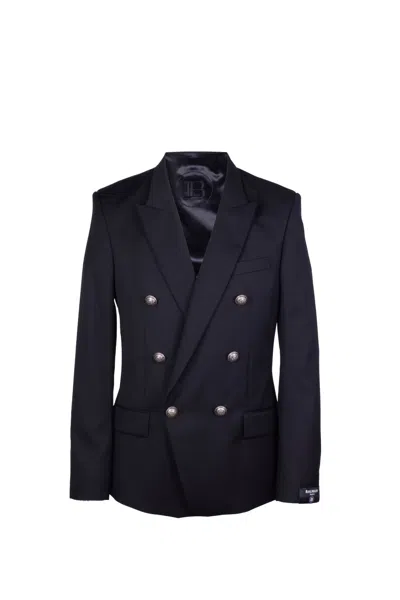 Balmain Wool Jacket In Black