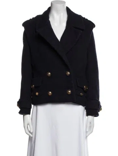 Pre-owned Balmain Wool Jacket In Blue