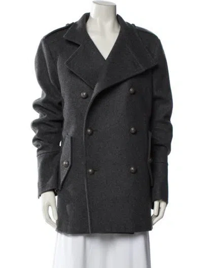 Pre-owned Balmain Wool Jacket In Gray