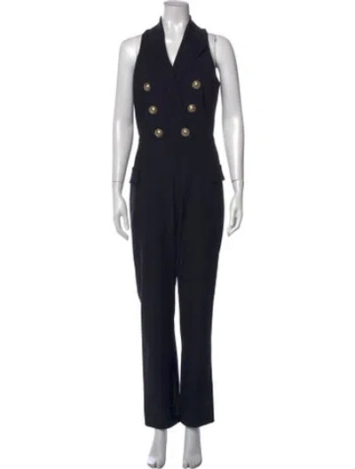 Pre-owned Balmain Wool Jumpsuit In Blue