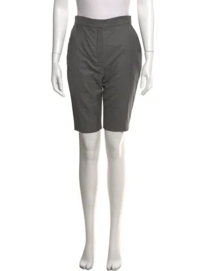 Pre-owned Balmain Wool Knee-length Shorts In Grey