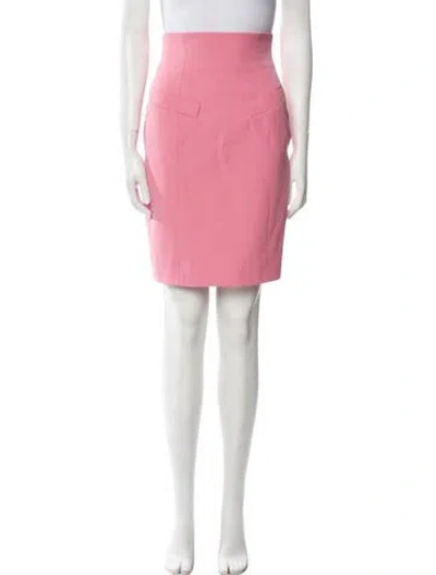 Pre-owned Balmain Wool Knee-length Skirt In Pink