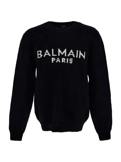 Balmain Wool Knitwear In Black