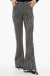 Balmain Wool Low-rise Flared Pants In Multi