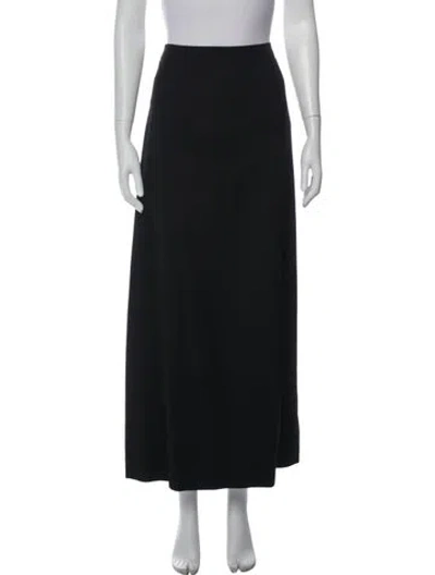 Pre-owned Balmain Wool Midi Length Skirt In Black