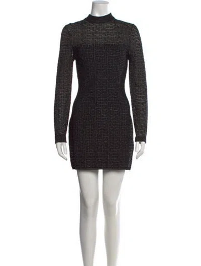 Pre-owned Balmain Wool Mini Dress W/ Tags In Multi