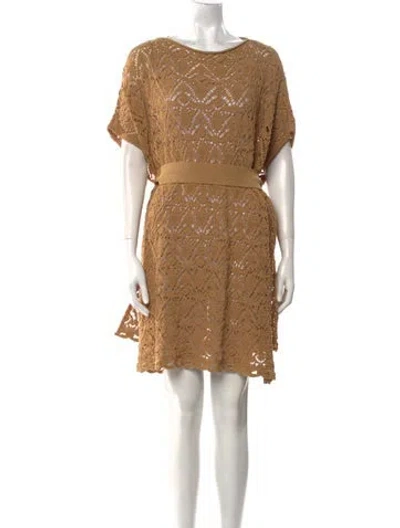 Pre-owned Balmain Wool Mini Dress W/ Tags In Neutral