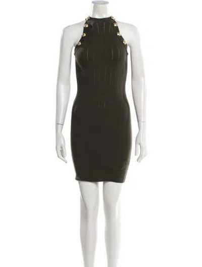 Pre-owned Balmain Wool Mini Dress W/ Tags In White