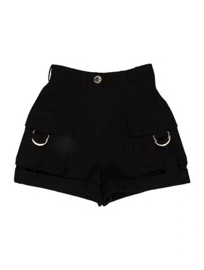Pre-owned Balmain Wool Mini Shorts In Black