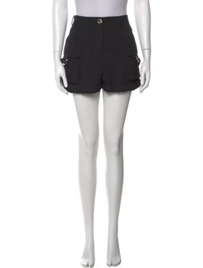 Pre-owned Balmain Wool Mini Shorts In Black