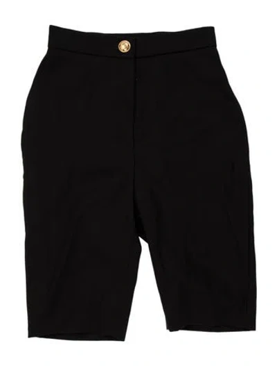 Pre-owned Balmain Wool Mini Shorts In Black