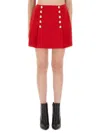 Balmain Wool Mini Skirt