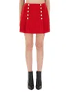 Balmain Wool Mini Skirt
