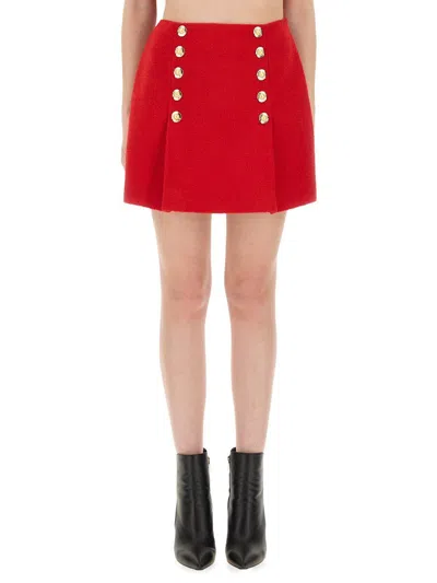 Balmain Wool Mini Skirt