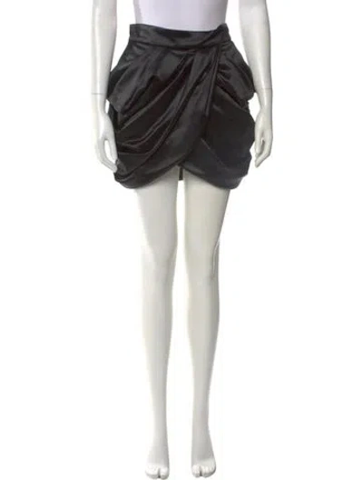 Pre-owned Balmain Wool Mini Skirt In Black